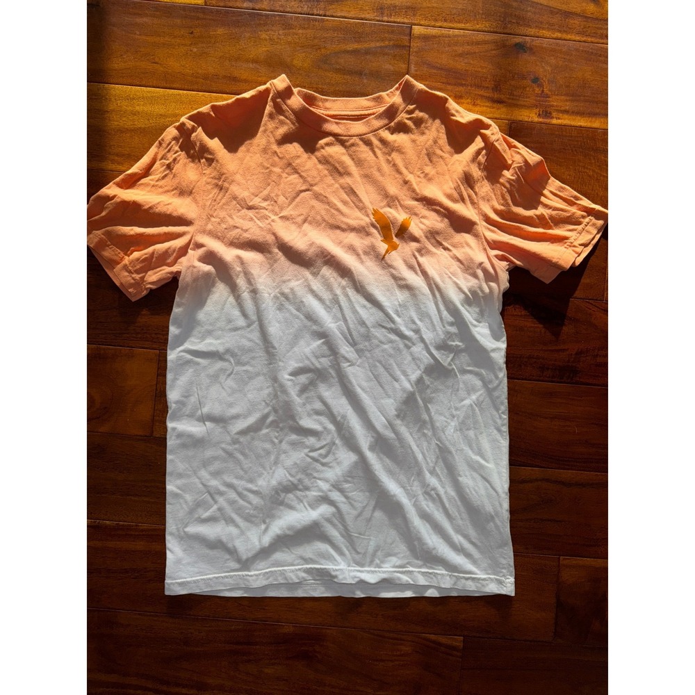 American Eagle Outfitters Mens TShirt Short Sleeve Std Fit Coral White Graphic S